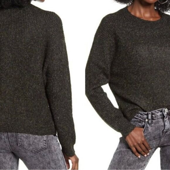 BP Crew Neck Sweater Marled Black Rainbow Flecks Metallic Threading XS - Picture 2 of 14